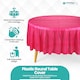 image 3 of Disposable Plastic Table Cover, Waterproof Tablecloth - 84 Inch