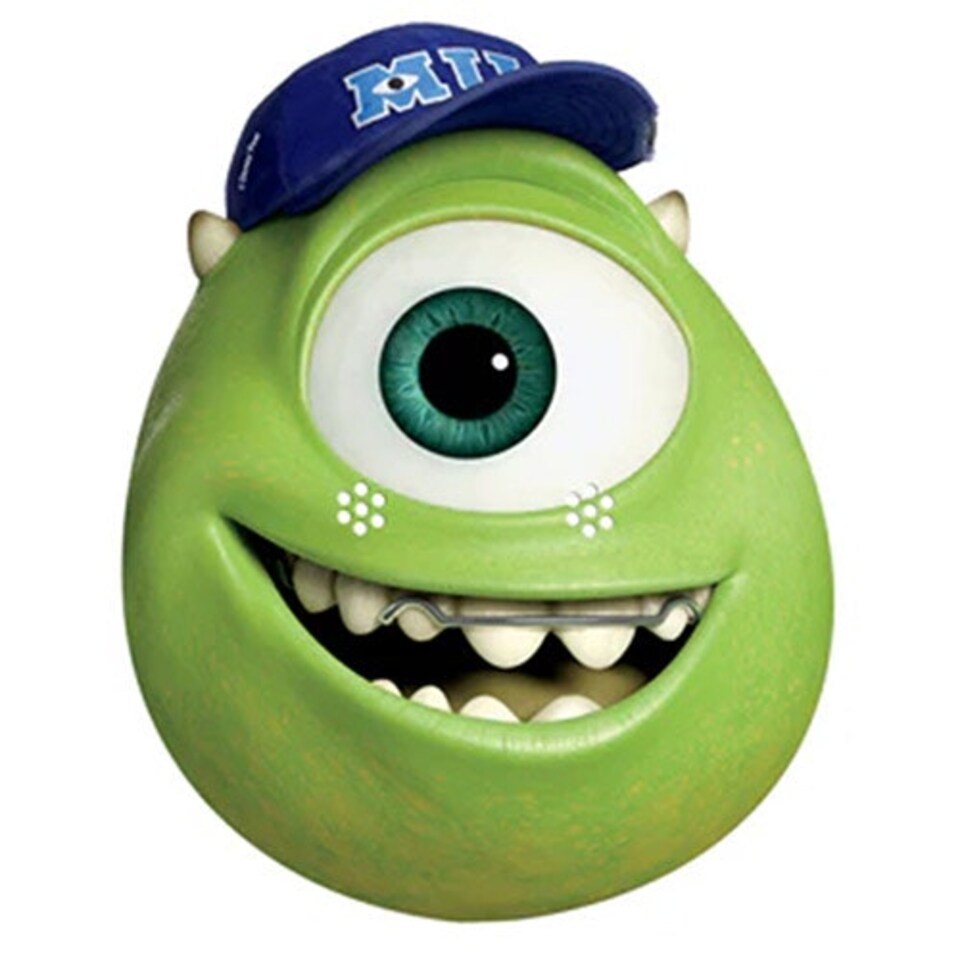 Mike Wazowski Monsters University Disney Cardboard Face Mask