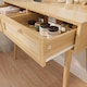 image 5 of Dressing Table With Circular Mirror 2 Rattan Front Drawers Bedroom Vanity Table