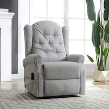 Crawley Electric Lift-Assist Riser Recliner - Light Grey