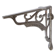 Hammer & Tongs Ornate Iron Shelf Bracket - D200mm - Raw