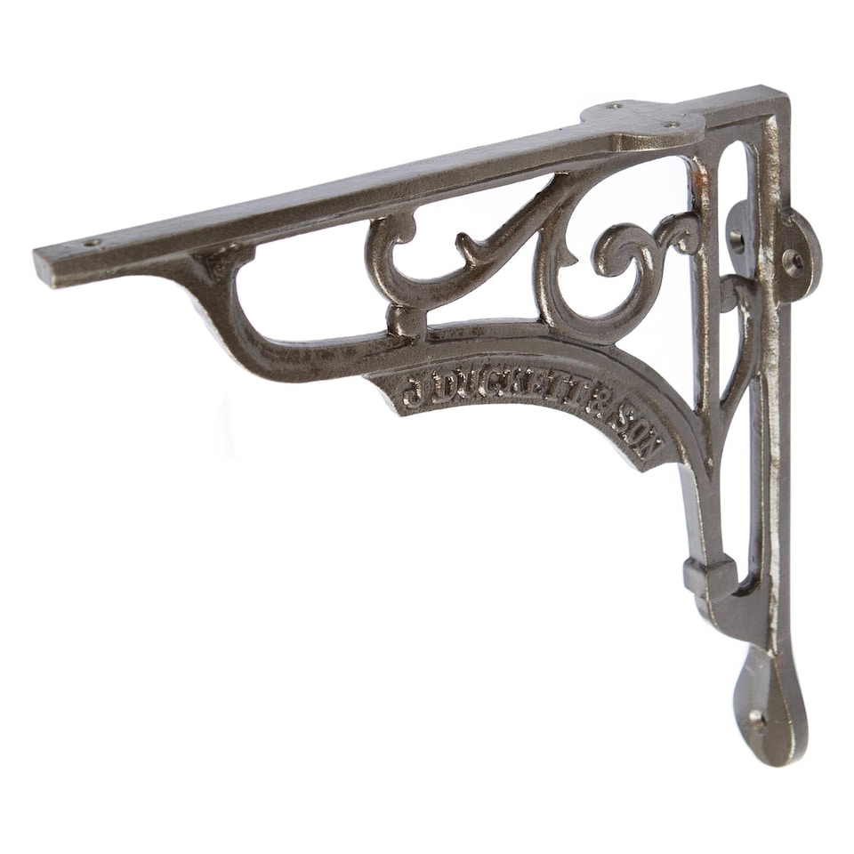 image 1 of Hammer & Tongs Ornate Iron Shelf Bracket - D200mm - Raw