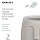 image 6 of Textured Concrete Effect Beige Oval Face Planter Indoor L30.5 D29.5 H29.5 cm, 13.9 ltrs Cap.