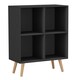 image 1 of 4-Cube Shelving Unit With Legs | Black | Black & Beech | 1