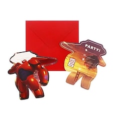 Big Hero 6 Invitations with Envelopes - Pack of 6