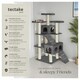 image 2 of Cat Tree Knuti - 186 cm, sisal cat scratching post - Anthracite