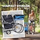 image 6 of HOMCOM 2 Seat Bike Trailer with 5 Point Harness, for 18 Months, Blue