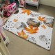 image 4 of Maple Leaves & Marbled Circles (Rug) Orange | Medium: 80x150cm