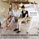 image 6 of Outsunny 3 Seater Garden Bench Cushion Outdoor Seat Pad w/ Ties Khaki 