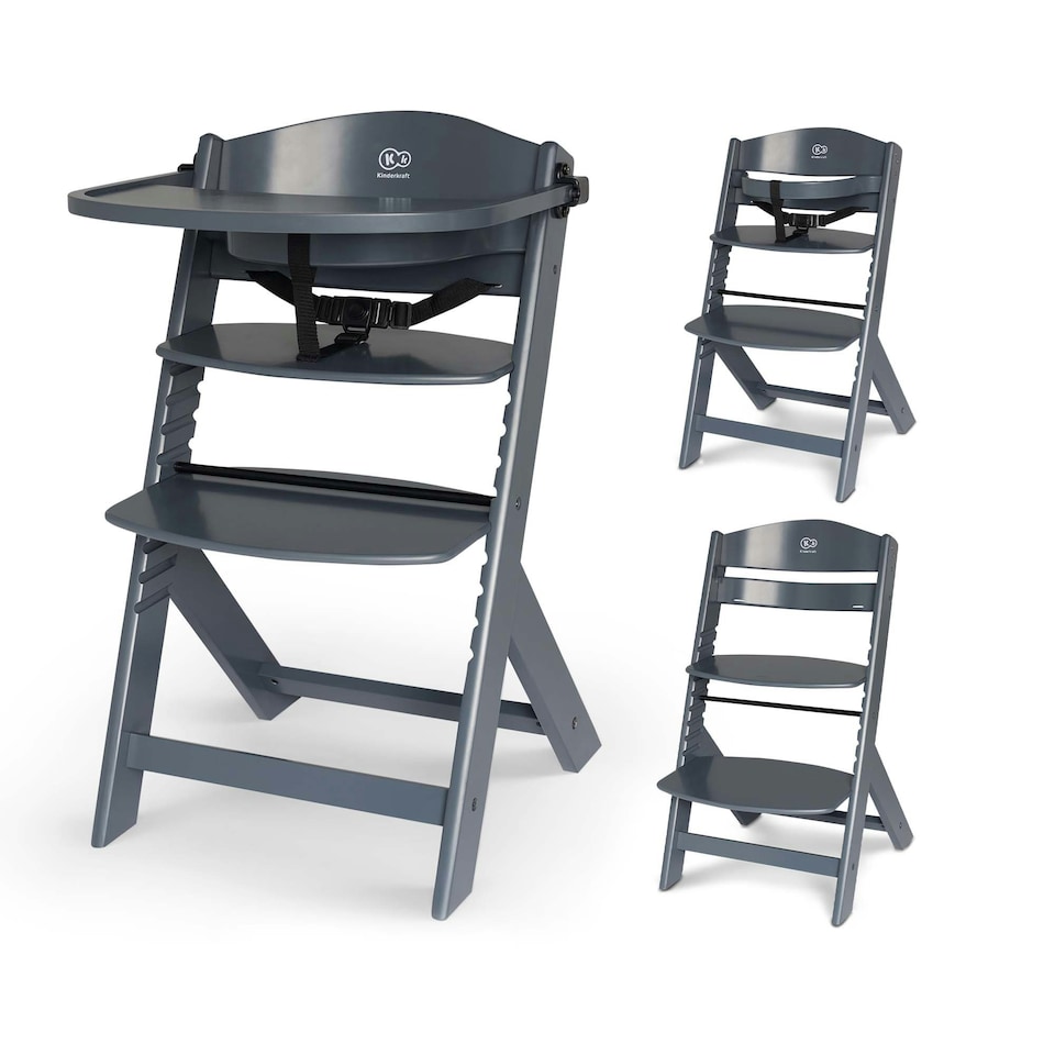 image 1 of Kinderkraft Enock High Chair for Baby and Toddler - Full Grey