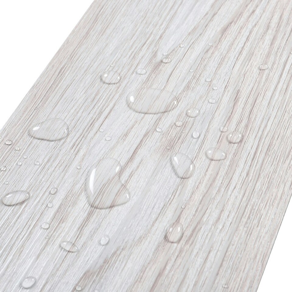 image 1 of Living and Home Realistic Wood Effect Flooring Plank 36Pcs - Light Grey | Grey