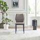 image 3 of Furniturebox Riya 2x Taupe Fabric Black Legs Dining Chair