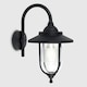 image 1 of ValueLights Eyam Swan Neck Matte Black Lantern and E27 Candle LED 4W Warm White 3000K Bulb Black