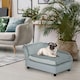 image 7 of PawHut Pet Sofa Dog Chair Cat Couch w/ Storage, Cushion - Light Grey