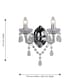 image 3 of Clear Acrylic and Chrome Marie Therese Style 2 x 40W Wall Light | Clear | Chrome | 1