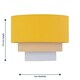 image 5 of First Choice Lighting Gabi Ochre Ombre Linen 22cm Table Lamp Shade Yellow