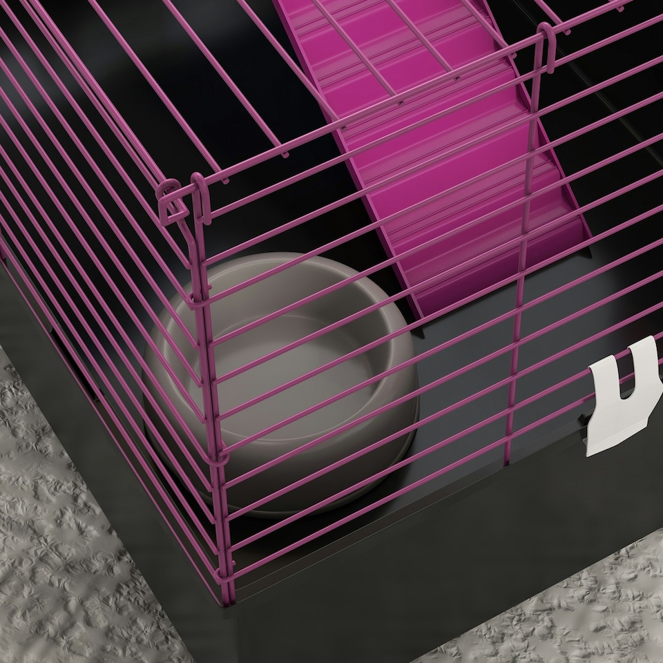 image 1 of PawHut Small Animal Cage, Rabbit Guinea Pig Hutch, Pet Playhouse