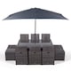 image 5 of Giardino 6 Seater Rattan Cube Dining Set | Grey | Grey