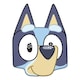 image 1 of Bluey Cardboard Face Mask | Blue