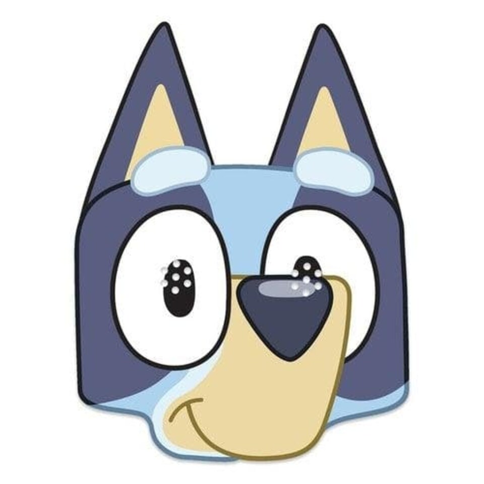 image 1 of Bluey Cardboard Face Mask | Blue