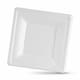 image 2 of Plate set Algon Disposable White Sugar Cane Squared 16 cm (12 Units) N/A