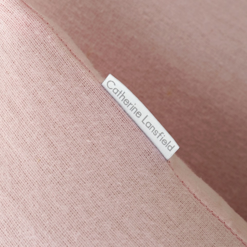 image 1 of Catherine Lansfield Brushed Cotton Standard Pillow case Pair | Pink | Standard