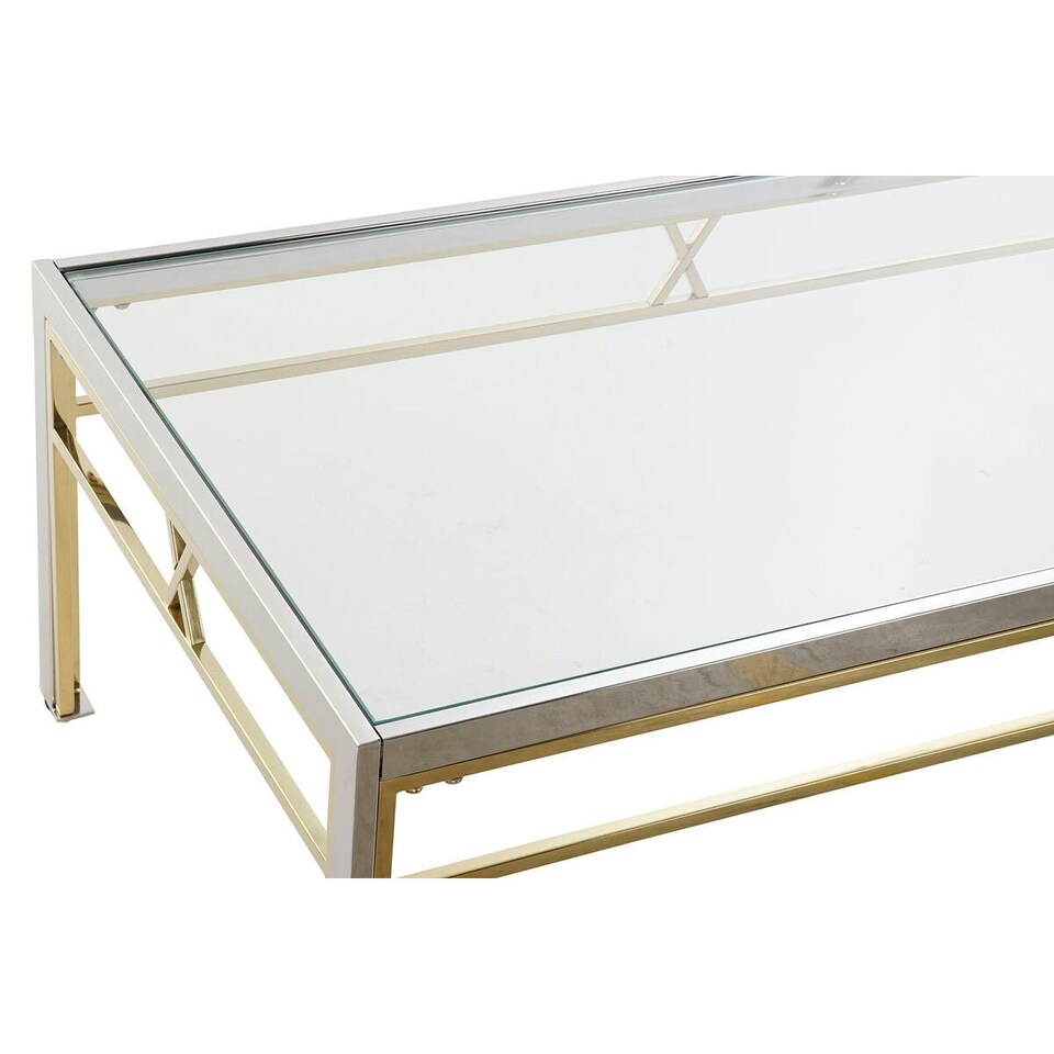 image 1 of Side table DKD Home Decor Crystal Steel Silver (110 x 60 x 40 cm) N/A