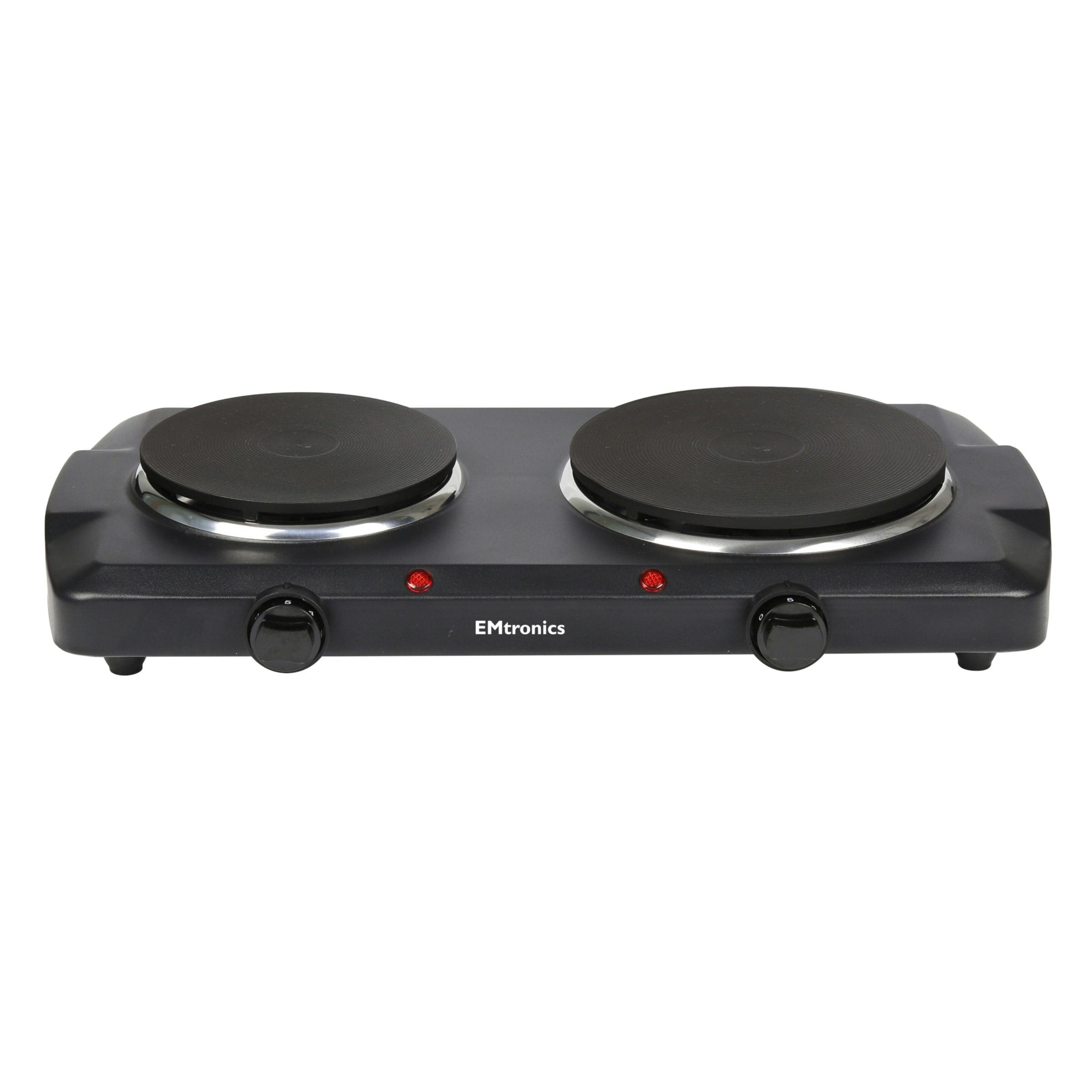 EMtronics 2500W Double Plate Stove - Black