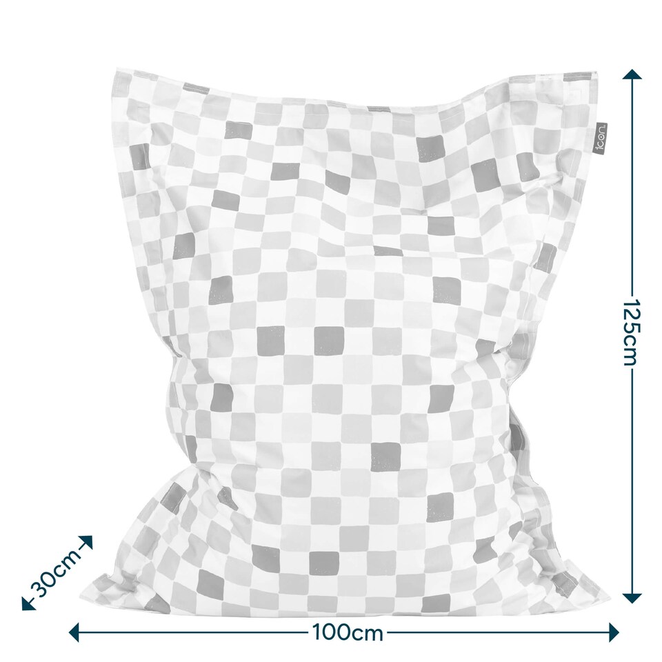 image 1 of icon Kids Giant Floor Cushion Checkfetti Print Multi Coloured