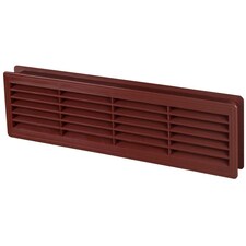 Mahogany 120x440mm Internal Door Plastic Ventilation Grille Air Vent Collar | Brown | Mahogany