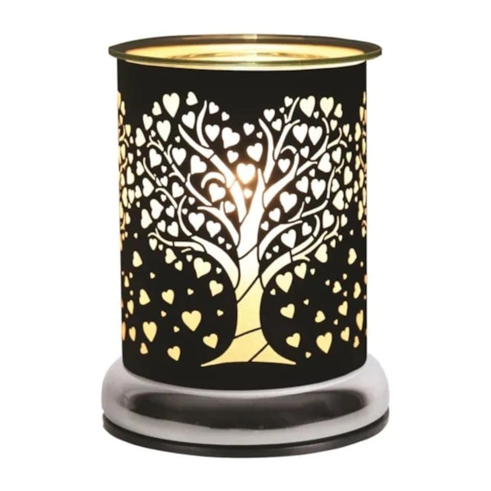 image 1 of Aroma Electric Touch Wax Melter 17cm Black - Heart Tree | Black | 1