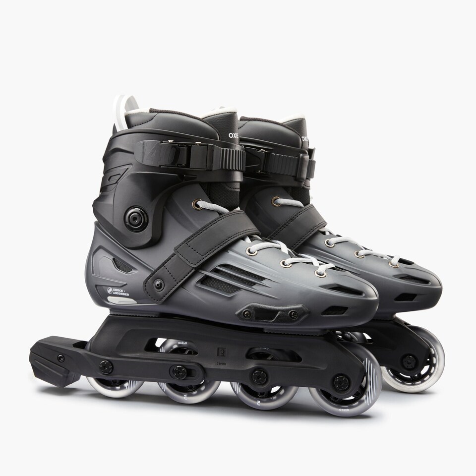 image 1 of Decathlon Adult Inline Skates MF140 Hard Shell - Grey