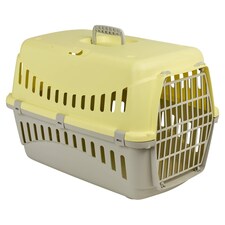 Transportini Pet Carrier Travel Crate Cat Dog Cage Portable Box Pastel | Yellow | Pastel Yellow | Large | 1