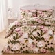 image 1 of OHS Floral Print Reversible Duvet Cover and Pillowcase Bedding Set, Super King - Blush Pink | Pink | Blush Pink | Super King