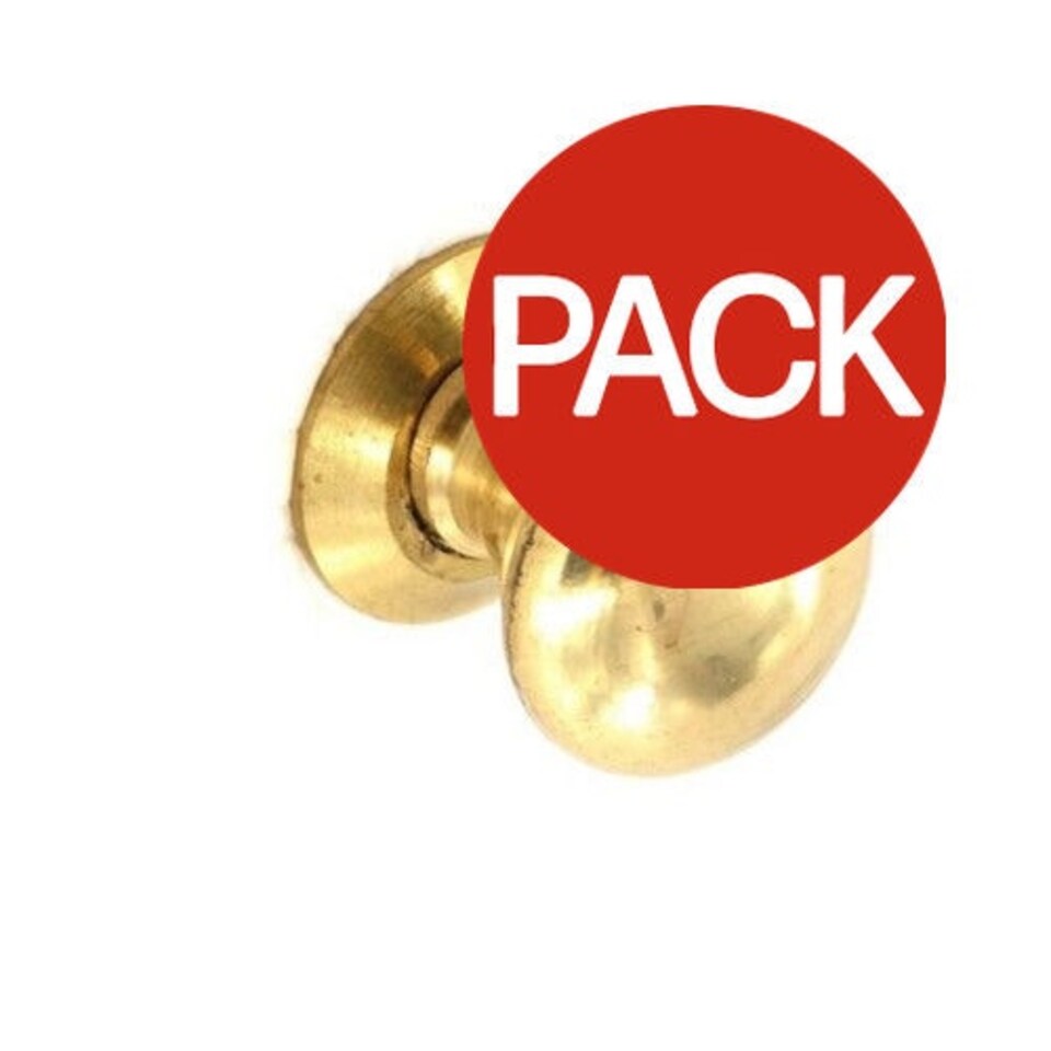 Securit Victorian Cupboard Knob (Pack Of 2) - Gold - 25mm