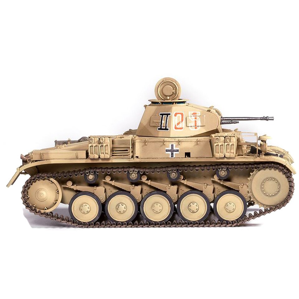 image 1 of Academy German Panzer II Ausf.F North Africa Tank Model Kit Scale 1-35