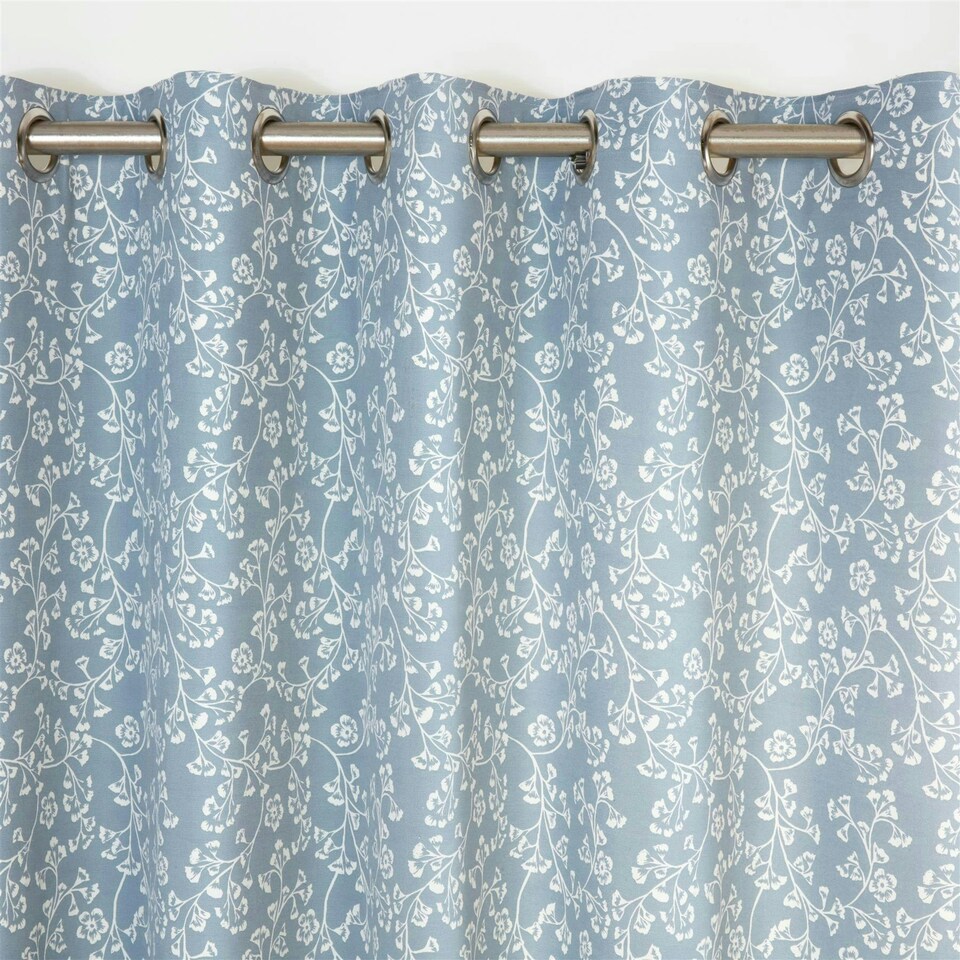 image 1 of Sade Eyelet Curtains - Blue - 168x183cm