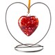 image 2 of Amelia Art Glass Hanging Friendship Birthstone Heart Ornament July