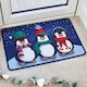 image 2 of 60cm x 40cm Frosty Penguins Fabric Christmas Doormat