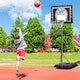 image 2 of Yaheetech 2.34-2.64M Height-Adjustable Basketball Hoop Black