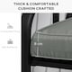 image 6 of Outsunny Garden Bench Cushion 2 Seater Seat Pad Indoor& Outdoor Use Grey | Grey | Dark Grey | 120 x 50 x 8 cm