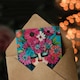 image 3 of Flower Head Girl Purple Plant Lover Woman Her Birthday Card