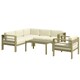image 1 of Outsunny 5 PCs Garden Sofa Set w/ Cushions, Aluminium Furniture Sets, Gold