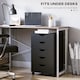 image 6 of HOMCOM 5 Drawer Filing Cabinet, Vertical Under Desk File Storage with Wheels for Home Office, Black