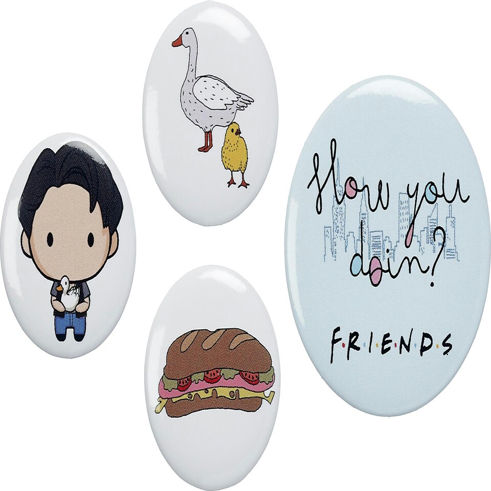 image 1 of Official Friends Joey Button Badge Set FTB0012
