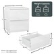 image 5 of Vida Designs Glinton 3 Piece FSC Certified Bedroom Set (2 Drawer Bedside Chest, 8 Drawer Chest, 3 Door 2 Drawer Wardrobe), White | White | White | L | 3