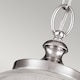 image 3 of Tabby 1 Light Dome Ceiling Pendant Brushed Steel, E27