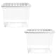 image 1 of 2 x 80 Litre Clear Plastic Storage Containers With Lids Ideal For Home & Office Use Clear