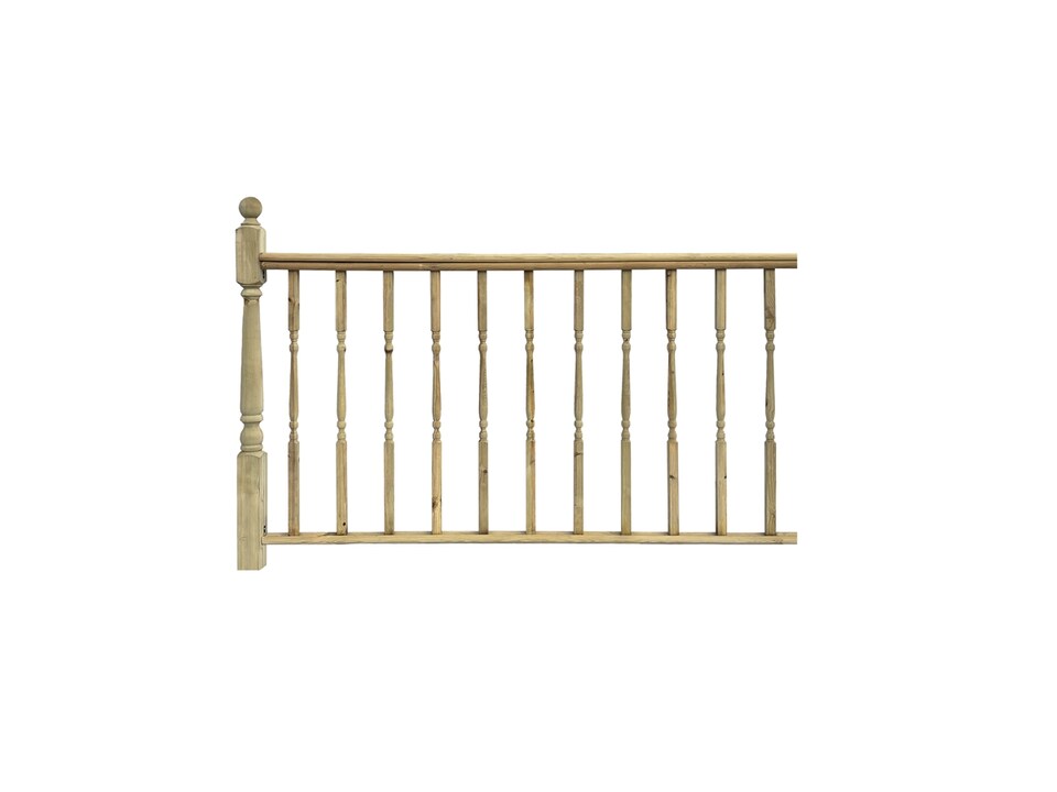 image 1 of eDecks Softwood Handrail System Decking Extension Kit, 1885mm - Square