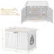 image 6 of Yaheetech Pet Litter Box with Spacious Storage Space White | One Size